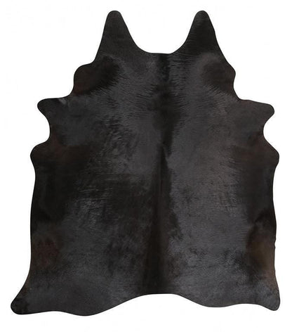 Natural Cowhide in Black Rug