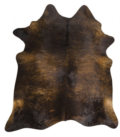 Natural Cowhide in Dark Brindle Rug