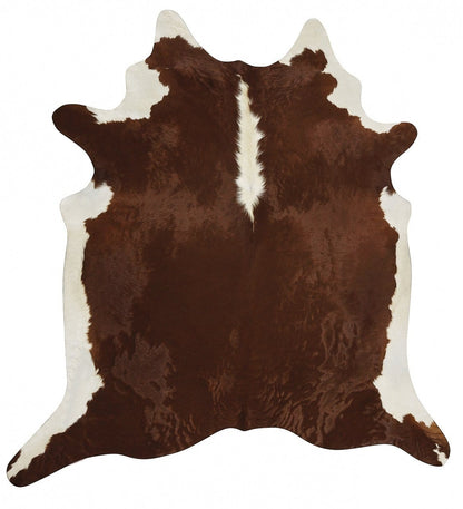 Natural Cowhide in Hereford Rug