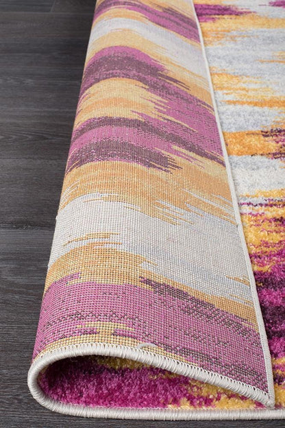 Aubergine Dimensions in Multi Coloured Rug