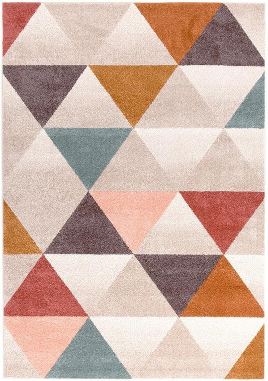 Dimensions in Triangle Blush Rug