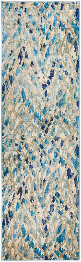 Dream Basket Runner Rug In Blue