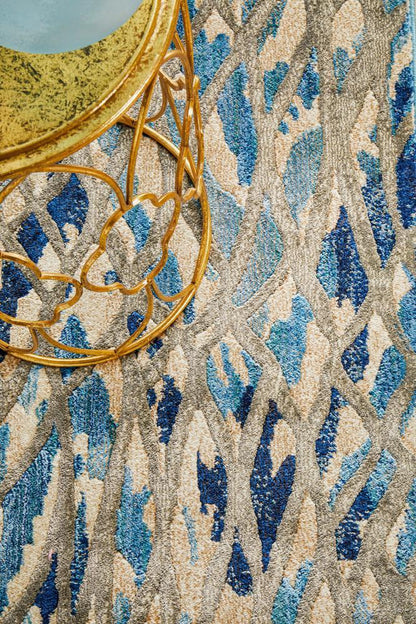 Dream Basket Runner Rug In Blue