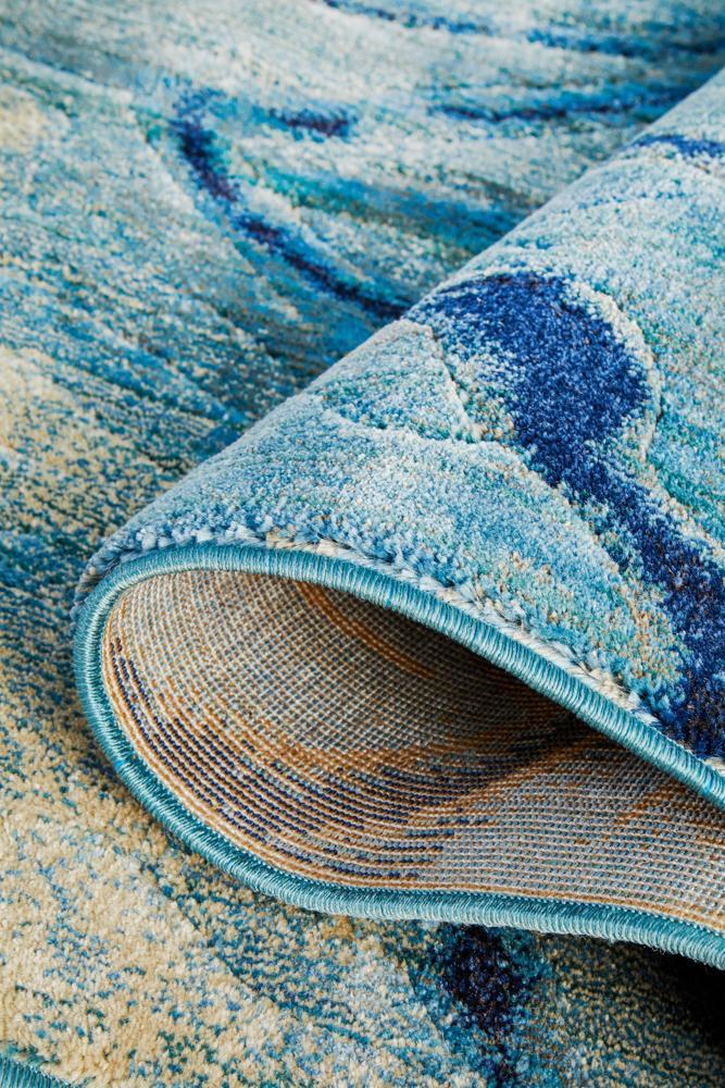 Dream Waves in Indigo : Runner Rug