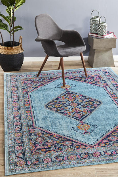 Eternal Diamond Rug In Light Blue