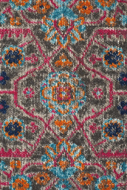 Eternal Diamond Rug In Grey & Multi