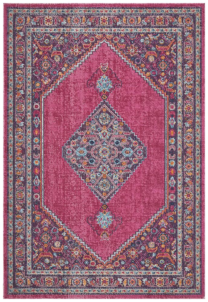 Eternal Diamond Rug In Pink & Multi