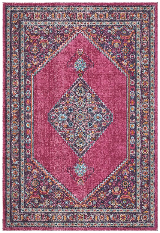 Eternal Diamond Rug In Pink & Multi