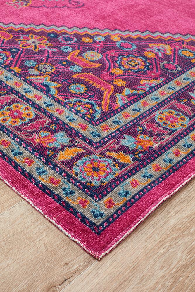 Eternal Diamond Rug In Pink & Multi