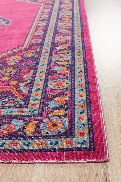Eternal Diamond Rug In Pink & Multi