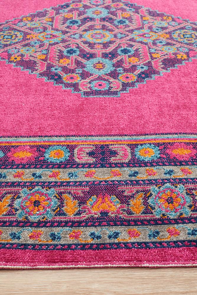 Eternal Diamond Rug In Pink & Multi