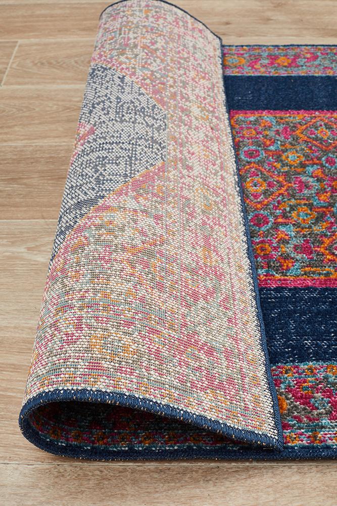 Eternal Runner Rug In Navy & Multi