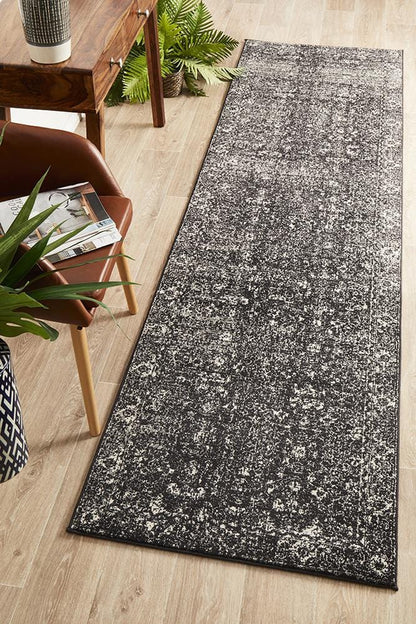 Evoke Meshky in Charcoal : Runner Rug