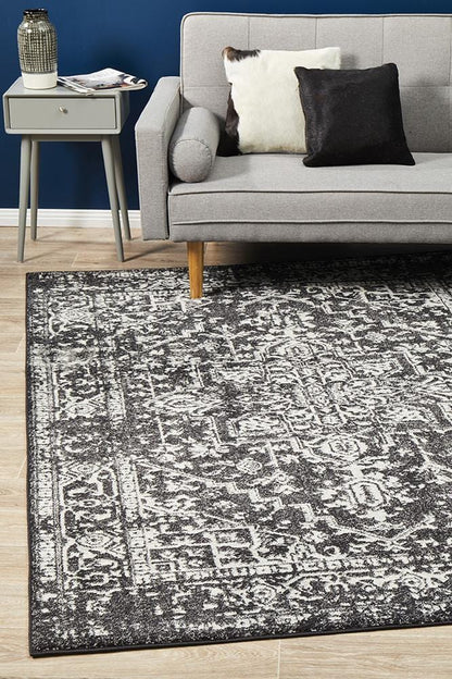 Evoke Medallion In Charcoal Rug