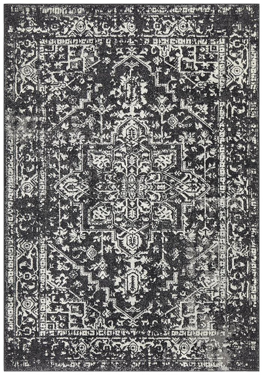 Evoke Medallion In Charcoal Rug