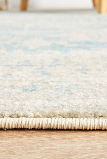 Evoke In White & Blue Rug