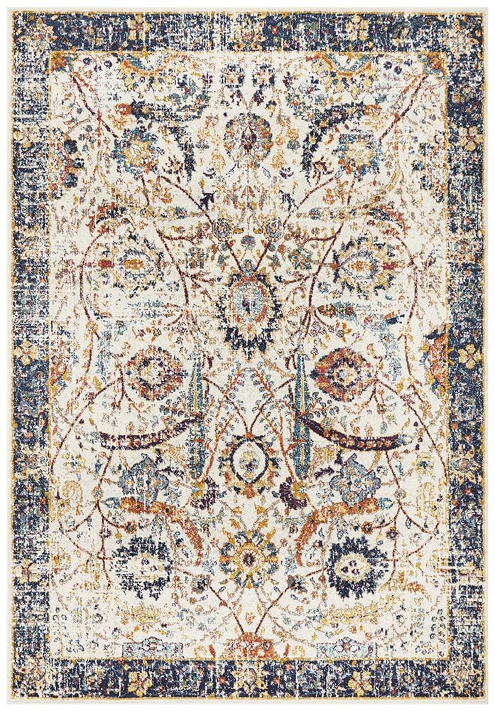 Evoke Peacock Rug In Ivory