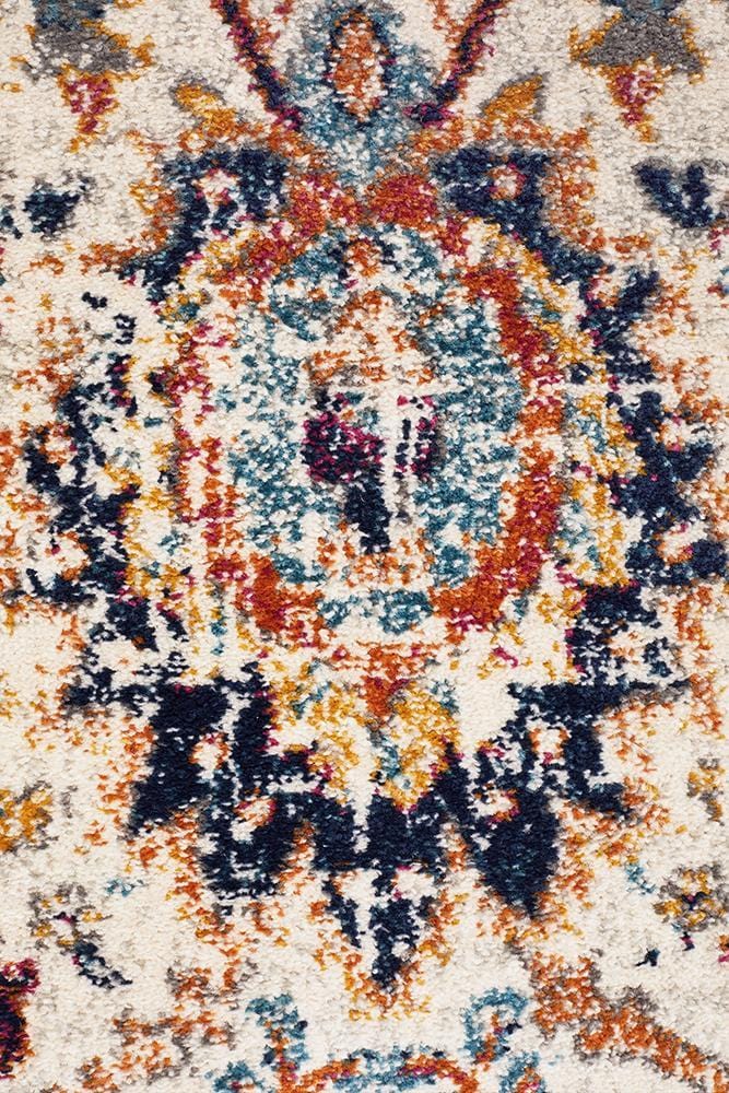 Evoke Peacock Rug In Ivory