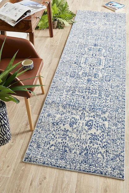 Evoke Nomad in Blue : Runner Rug