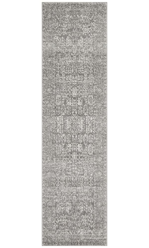 Evoke Nomad Runner Rug In Grey