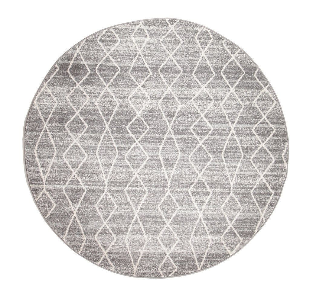 Evoke Remy Silver Transitional Round Rug