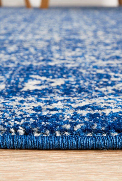 Evoke Cloud  Runner Rug In Navy