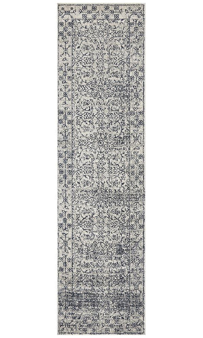 Evoke Cloud  Runner Rug In White