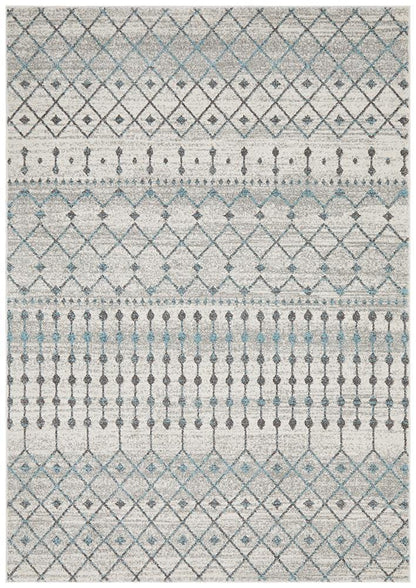 Evoke Tribal In Grey And White Rug