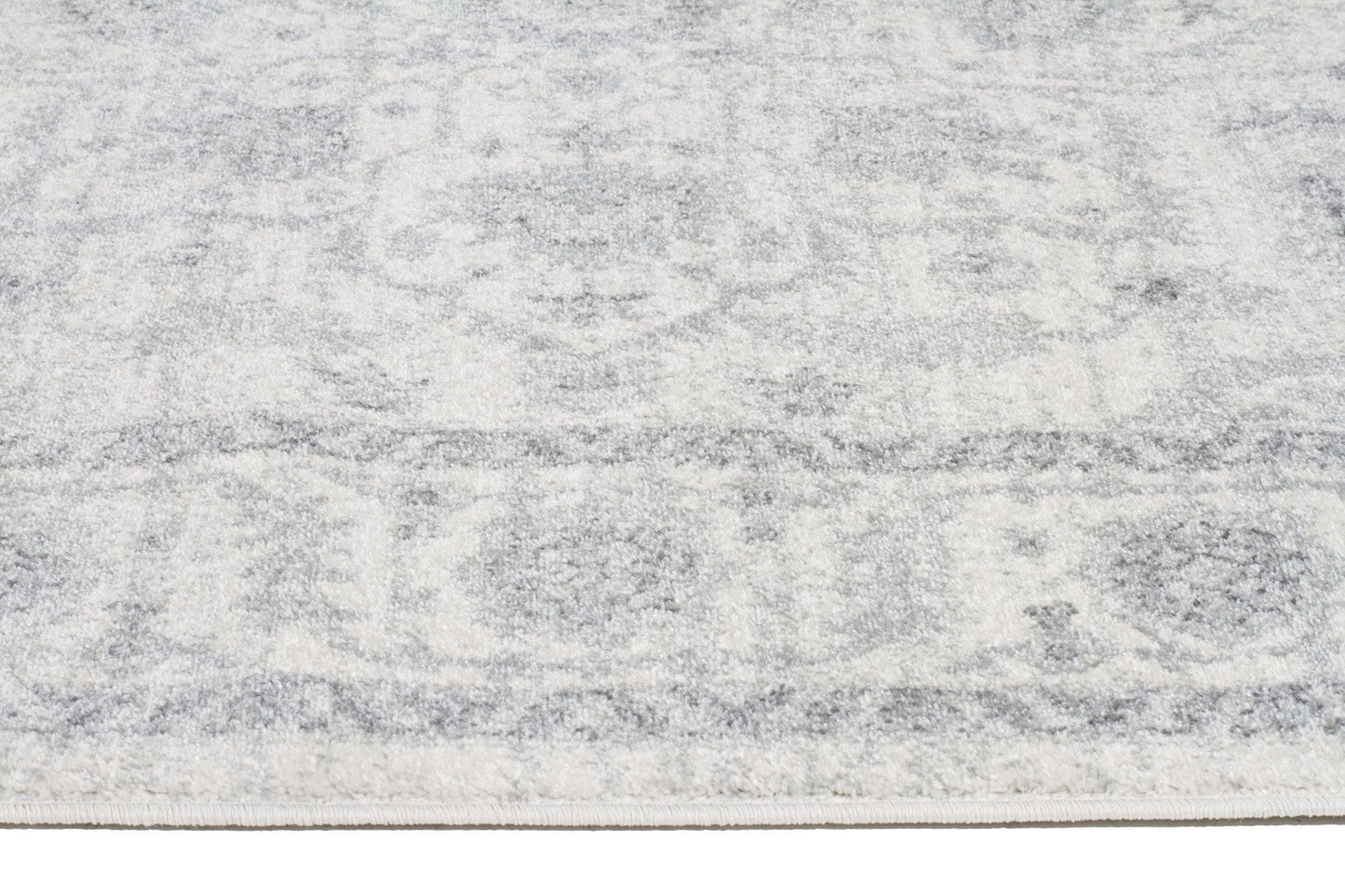 Evoke Winter White Transitional Runner Rug