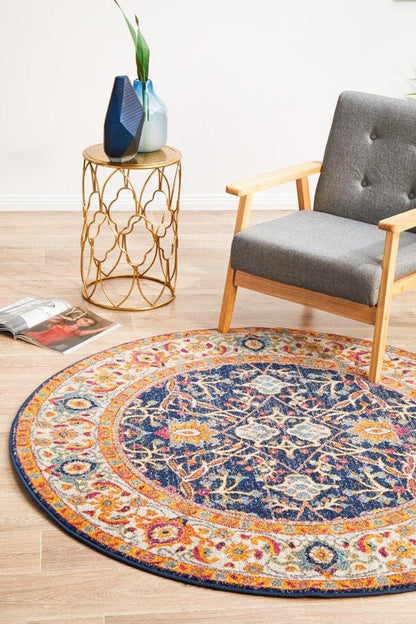 Evoke Event Round Rug In Multi