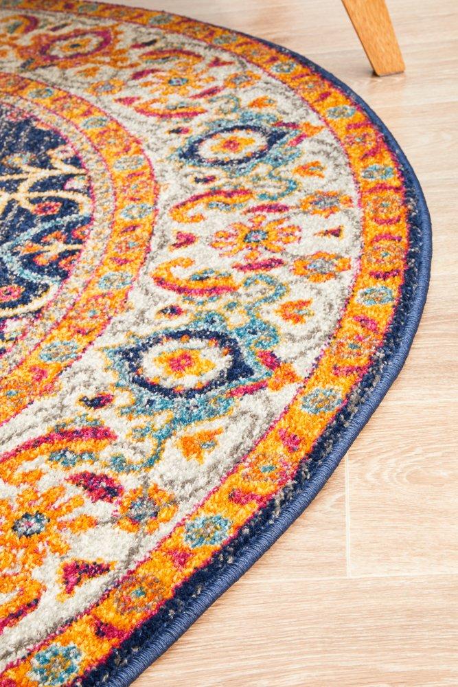 Evoke Event Round Rug In Multi