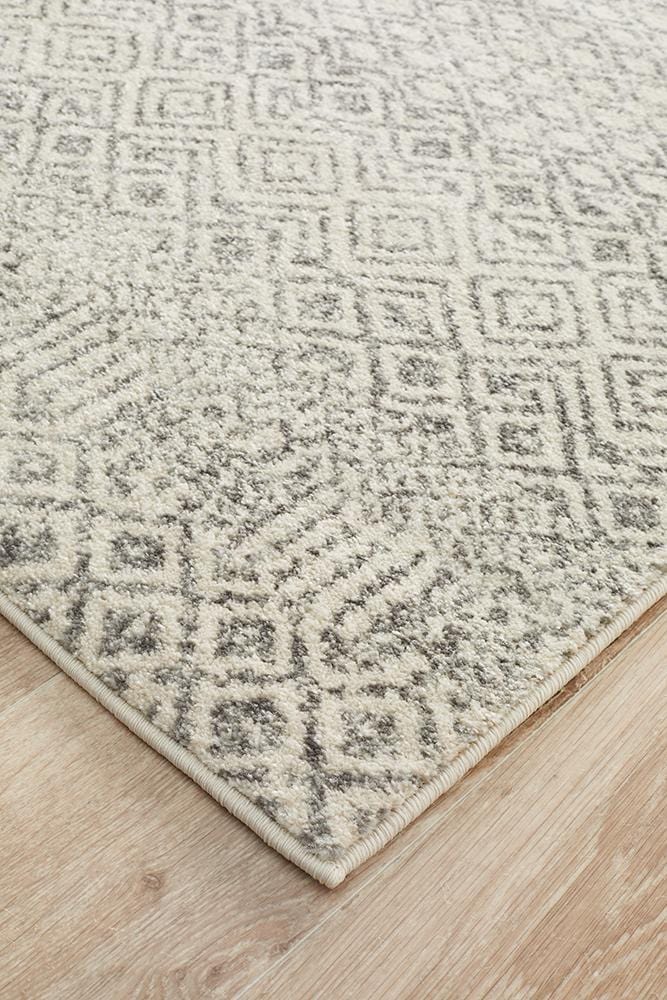 Evoke Imprint Runner Rug In Grey