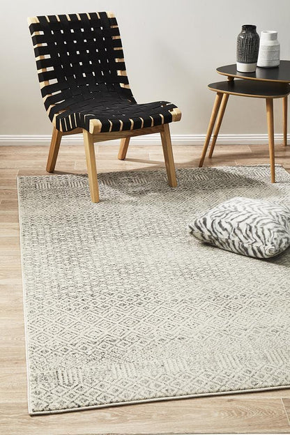 Evoke Imprint Rug In Grey