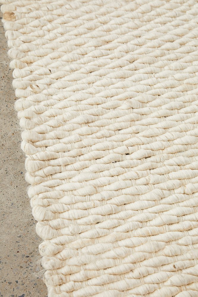 HIVE Modern Style In White : Runner Rug