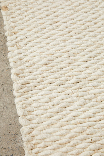 HIVE Modern Style In White : Runner Rug