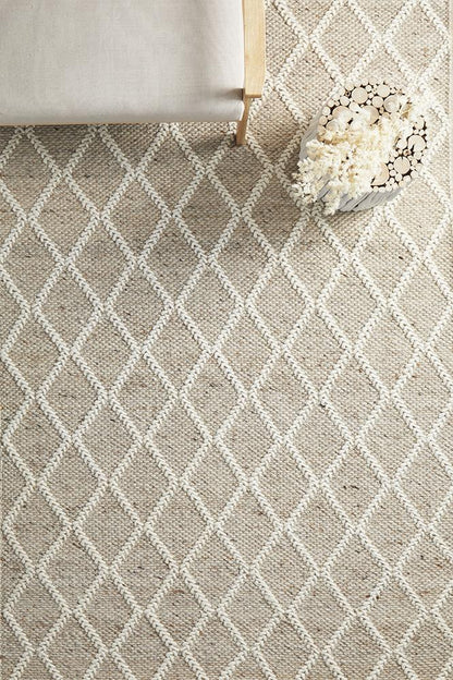 Huxley Diamond In Natural Rug