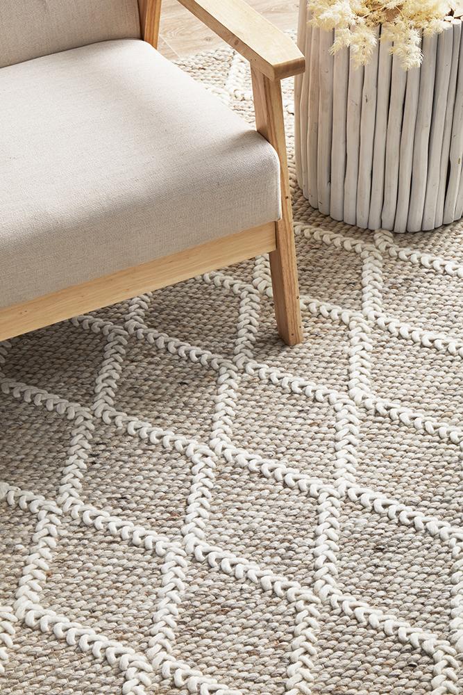 Huxley Diamond In Natural Rug