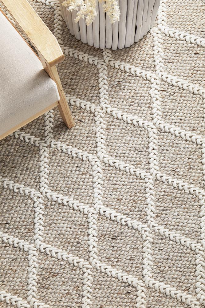 Huxley Diamond In Natural Rug