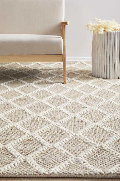 Huxley Diamond In Natural Rug