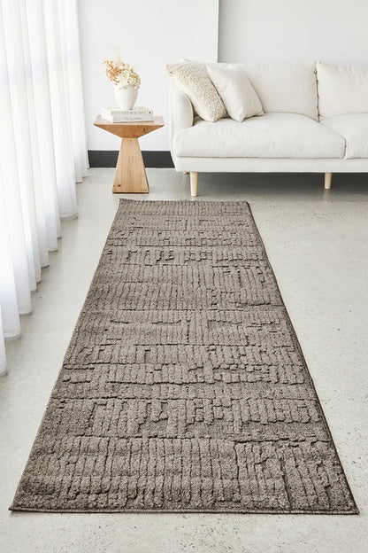 Haven Aliya Mocha Runner Rug