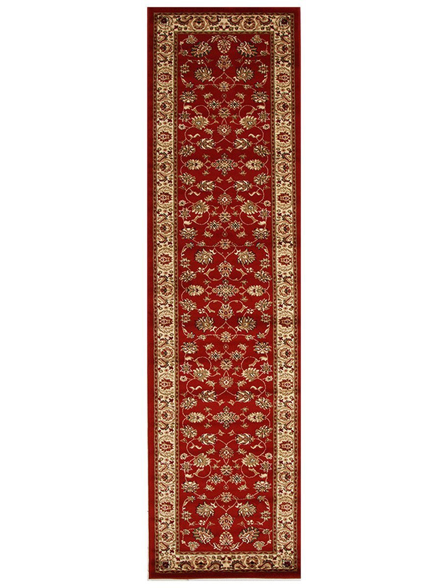 Istanbul Traditional Floral Pattern Runner Rug Red