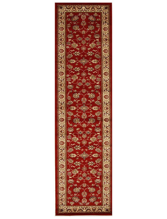 Istanbul Traditional Floral Pattern Runner Rug Red