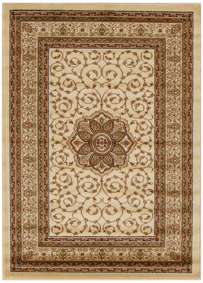 Istanbul Collection Medallion Classic Pattern Ivory Rug