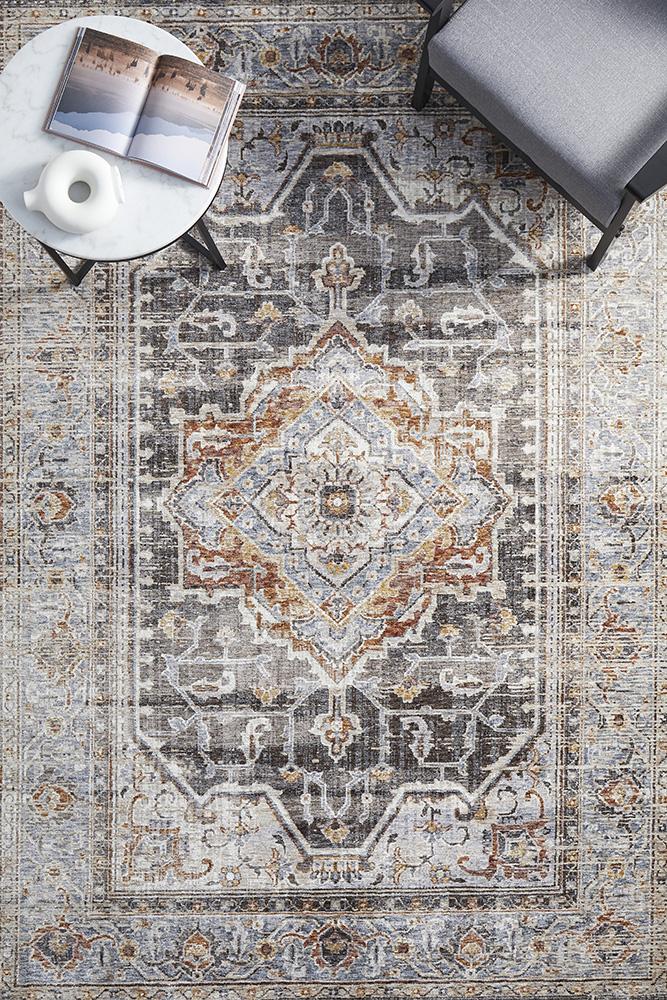 Jai Grey & Rust Rug
