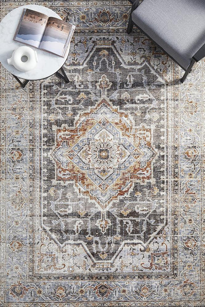 Jai Grey & Rust Rug