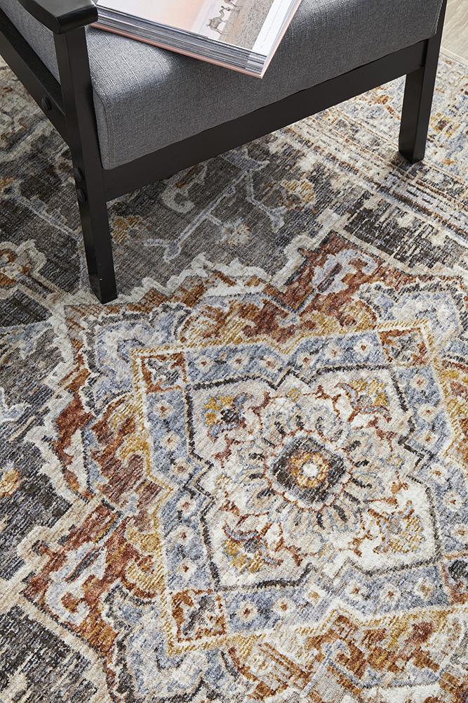 Jai Grey & Rust Rug