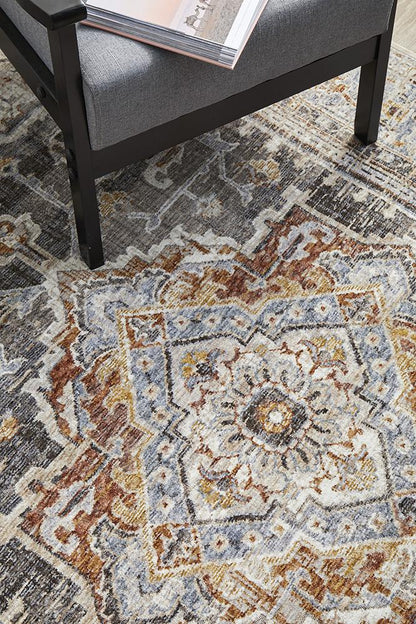 Jai Grey & Rust Rug