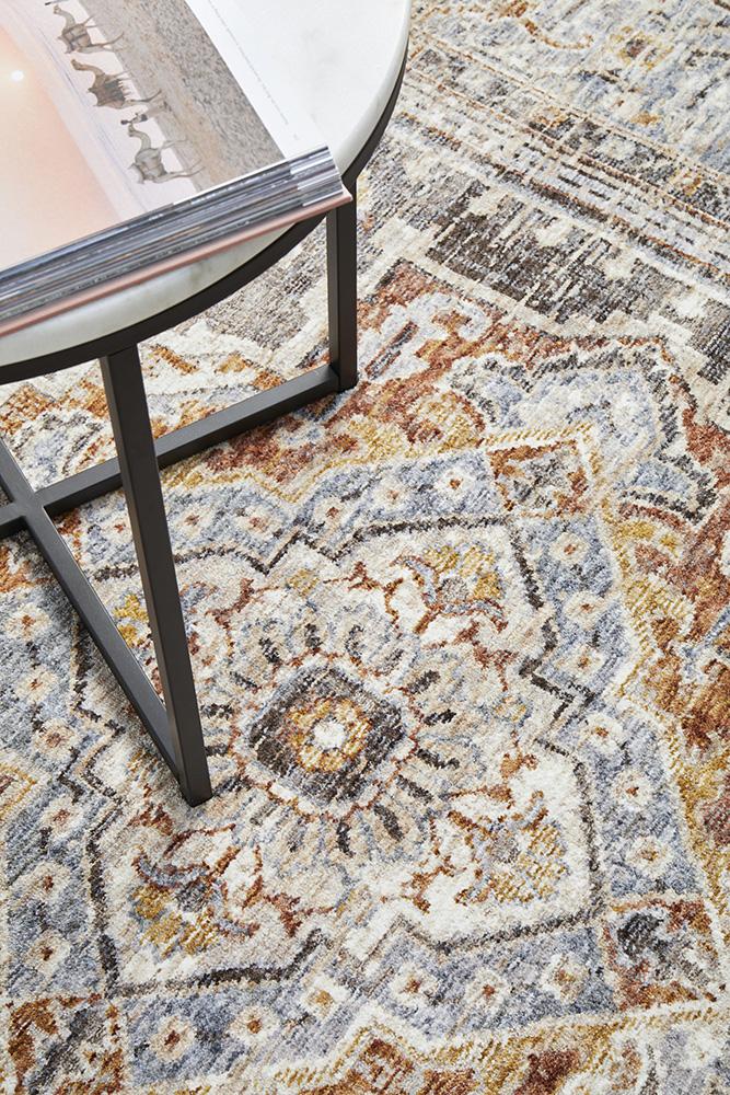 Jai Grey & Rust Rug