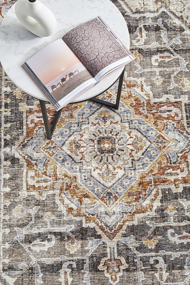 Jai Grey & Rust Rug
