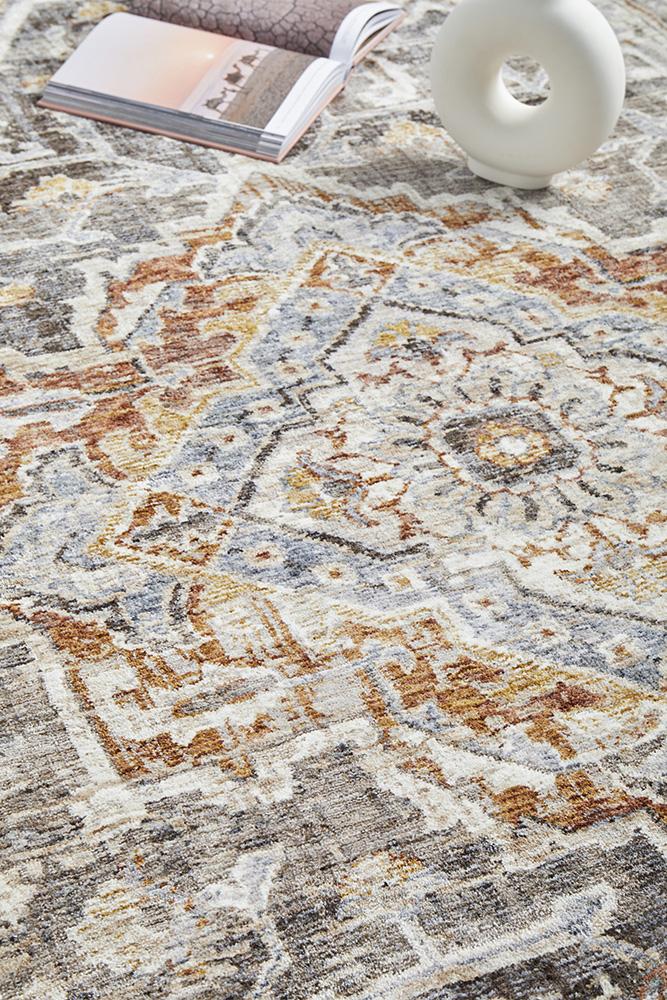 Jai Grey & Rust Rug
